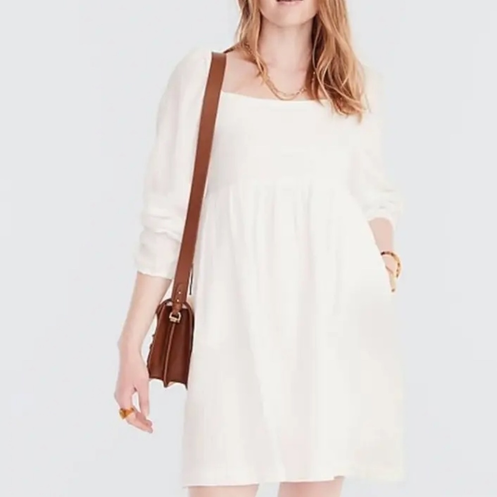 J. Crew Squareneck Soft Gauze Dress